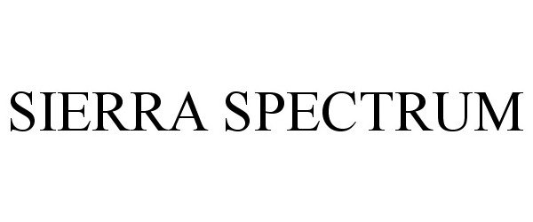 Trademark Logo SIERRA SPECTRUM