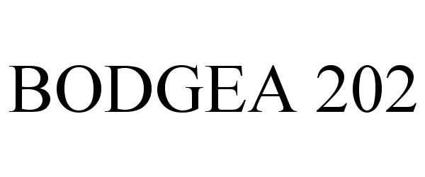 Trademark Logo BODEGA 202