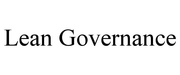  LEAN GOVERNANCE