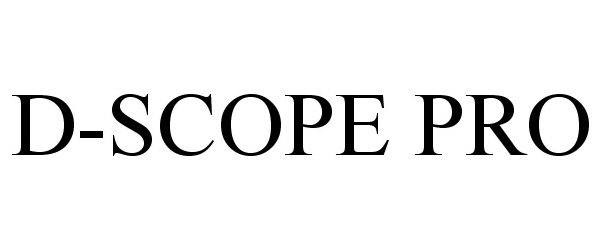 Trademark Logo D-SCOPE PRO
