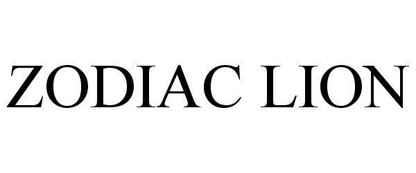 Trademark Logo ZODIAC LION
