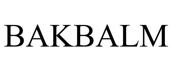 Trademark Logo BAKBALM