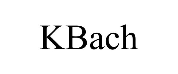 Trademark Logo KBACH