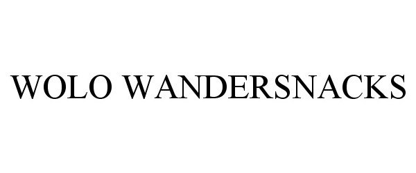 Trademark Logo WOLO WANDERSNACKS