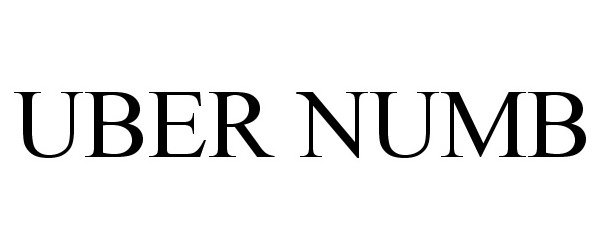 Trademark Logo UBER NUMB