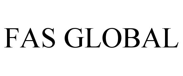 Trademark Logo FAS GLOBAL