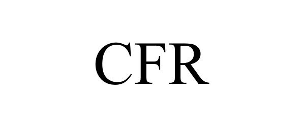 Trademark Logo CFR