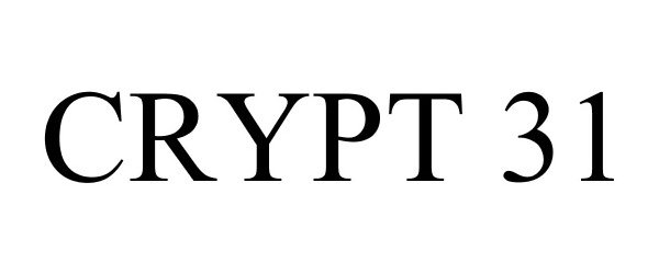 Trademark Logo CRYPT 31
