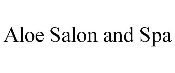 Trademark Logo ALOE SALON AND SPA