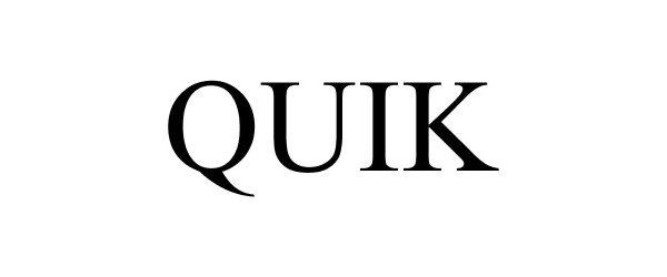 Trademark Logo QUIK