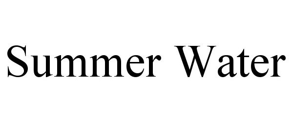 Trademark Logo SUMMER WATER