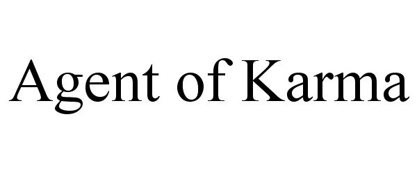 Trademark Logo AGENT OF KARMA