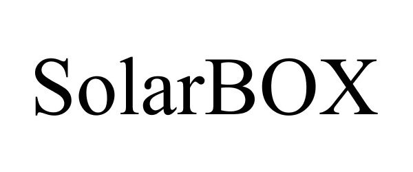 Trademark Logo SOLARBOX