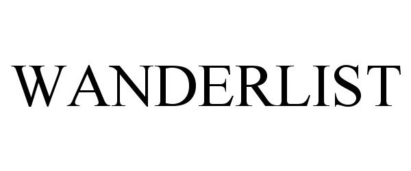 Trademark Logo WANDERLIST