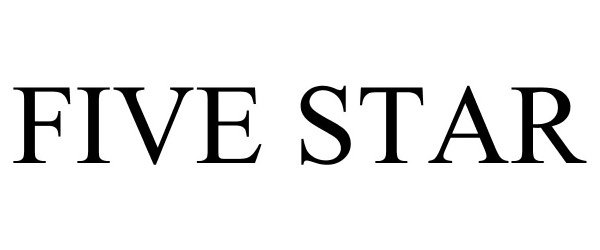 Trademark Logo FIVE STAR