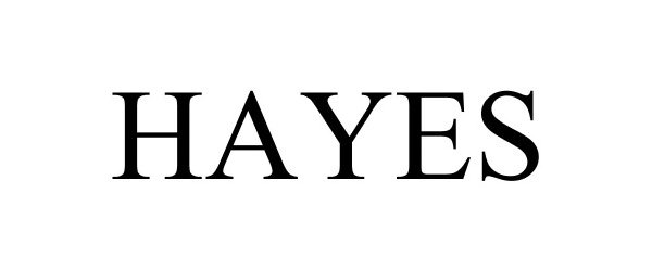 Trademark Logo HAYES