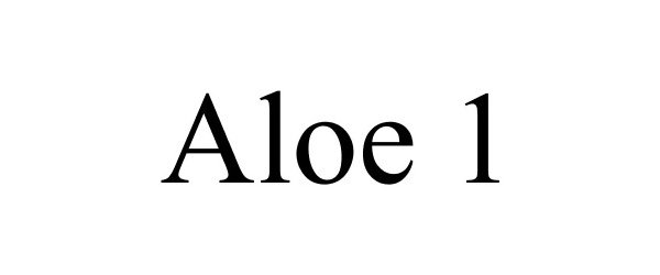 Trademark Logo ALOE 1