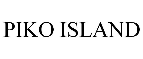 Trademark Logo PIKO ISLAND