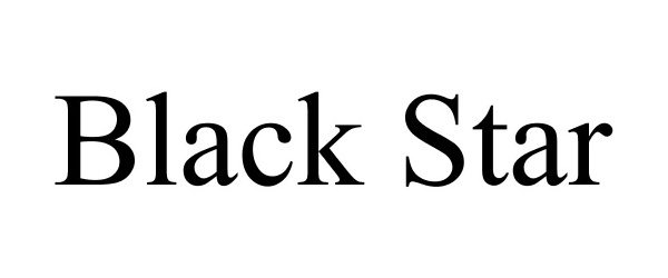 Trademark Logo BLACK STAR