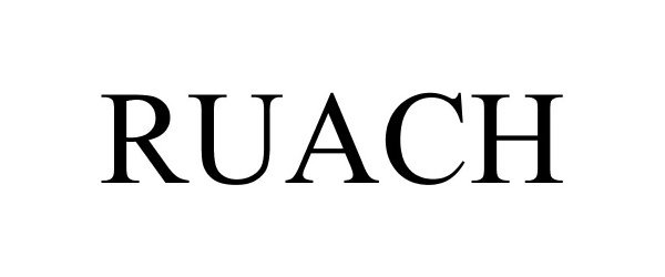 Trademark Logo RUACH