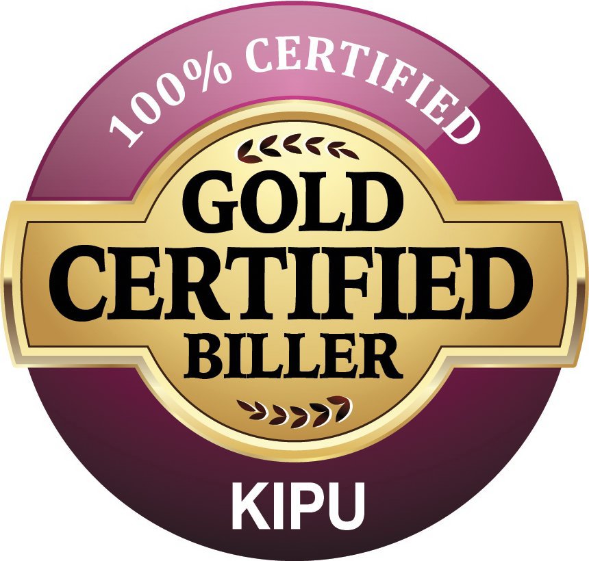  100% CERTIFIED GOLD CERTIFIED BILLER KIPU