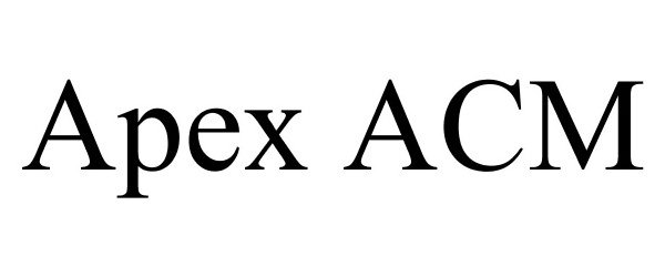 Trademark Logo APEX ACM