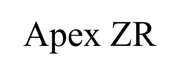 Trademark Logo APEX ZR