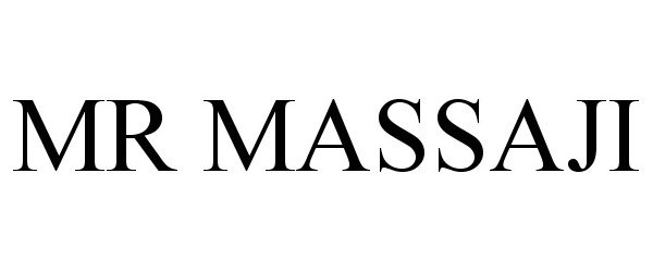 Trademark Logo MR MASSAJI
