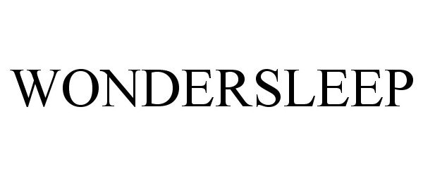 Trademark Logo WONDERSLEEP