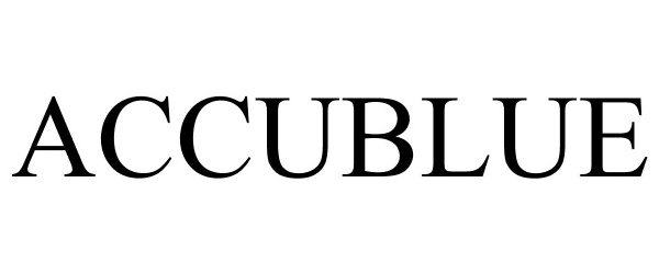 Trademark Logo ACCUBLUE