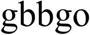 Trademark Logo GBBGO