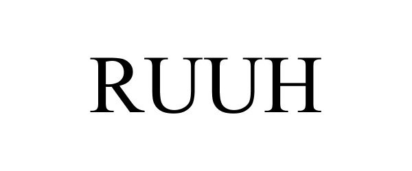 Trademark Logo RUUH