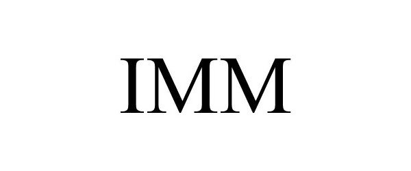 Trademark Logo IMM