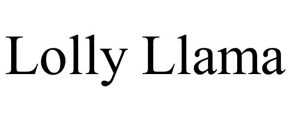 Trademark Logo LOLLY LLAMA