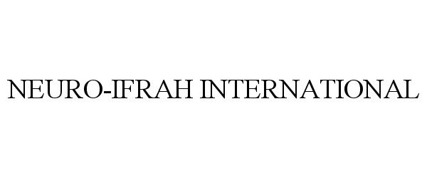 Trademark Logo NEURO-IFRAH INTERNATIONAL