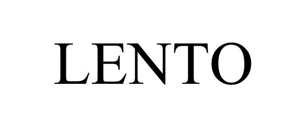 Trademark Logo LENTO