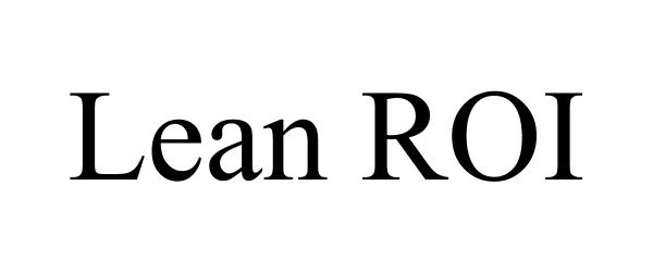 Trademark Logo LEAN ROI