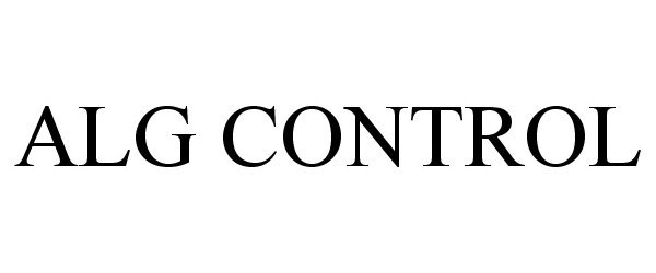 Trademark Logo ALG CONTROL