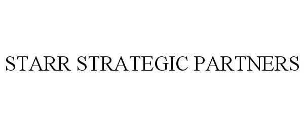 Trademark Logo STARR STRATEGIC PARTNERS