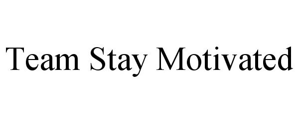  TEAM STAY MOTIVATED