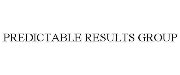  PREDICTABLE RESULTS GROUP