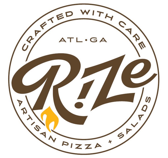 Trademark Logo CRAFTED WITH CARE ATL · GA R!ZE ARTISAN PIZZA + SALADS