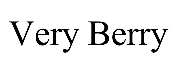 Trademark Logo VERY BERRY