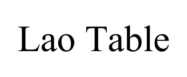  LAO TABLE