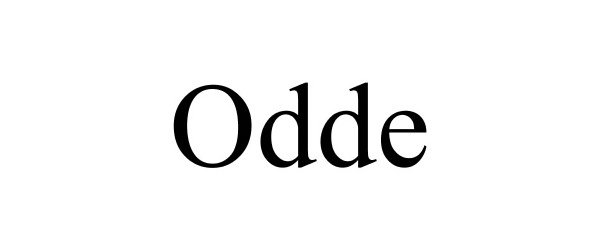 Trademark Logo ODDE
