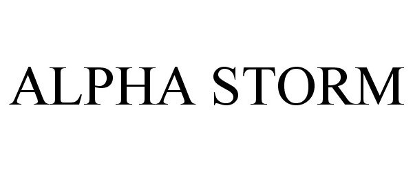 Trademark Logo ALPHA STORM
