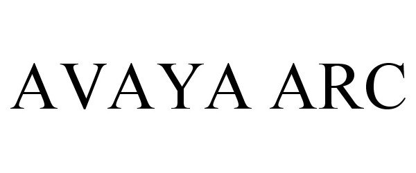 Trademark Logo AVAYA ARC
