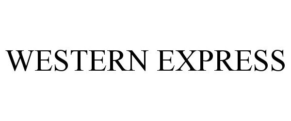 Trademark Logo WESTERN EXPRESS
