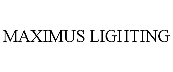 Trademark Logo MAXIMUS LIGHTING
