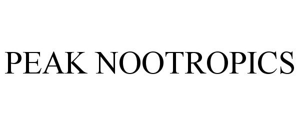 Trademark Logo PEAK NOOTROPICS